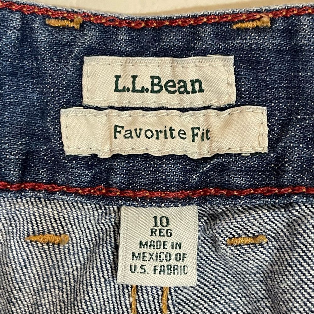LL Bean Women’s Favorite Fit Jeans Size 10 Mid Rise w/ 29” Inseam Full Length - Picture 4 of 9